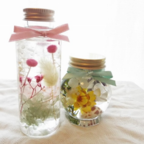 お花の先生とハーバリウムを作ろう
